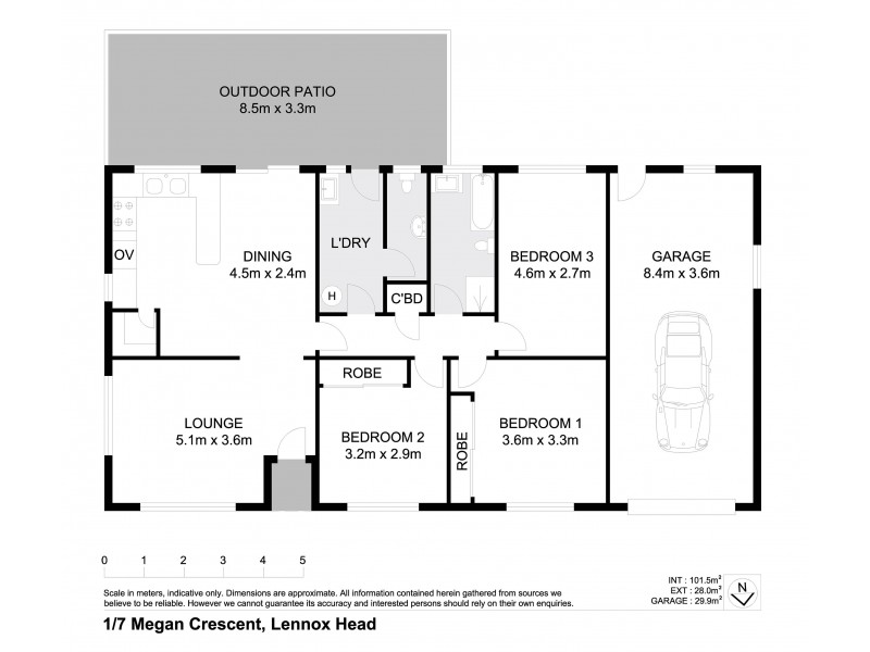 1/7 Megan Crescent, Lennox Head NSW 2478 Floorplan
