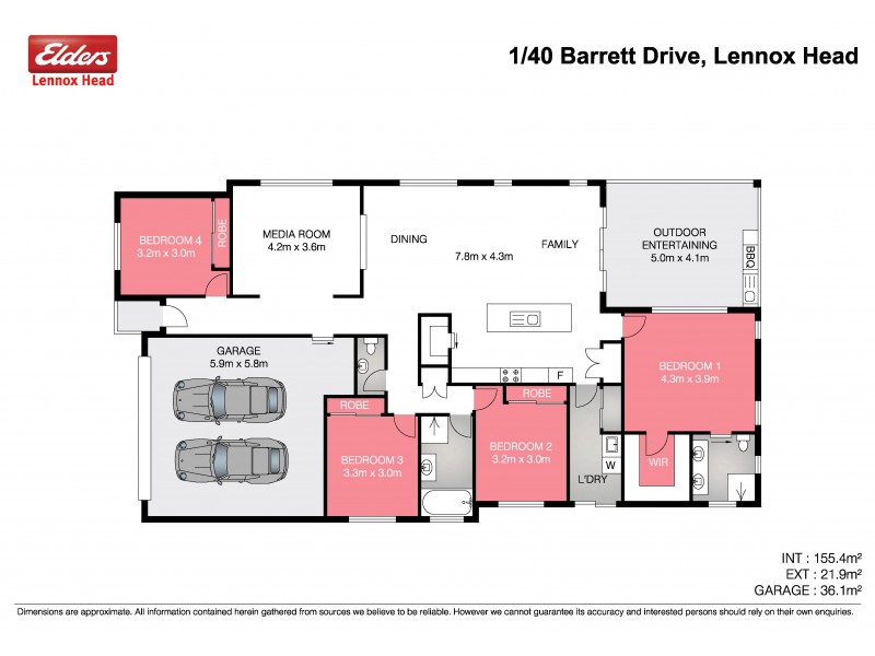 1/40 Barrett Drive, Lennox Head NSW 2478 Floorplan