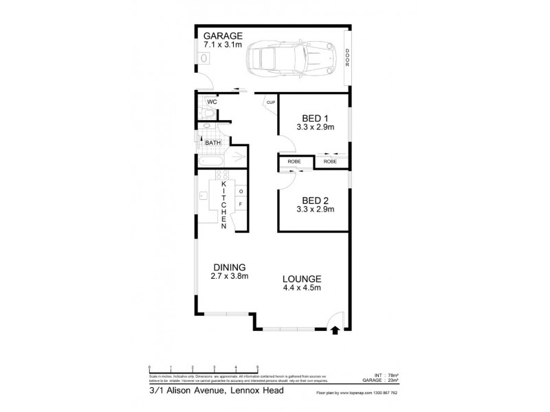 3/1 Alison Avenue, Lennox Head NSW 2478 Floorplan