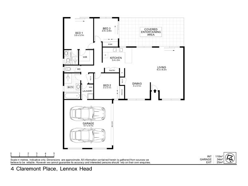 4 Claremont Place, Lennox Head NSW 2478 Floorplan