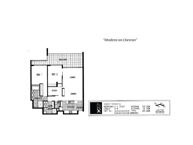 59/53 ‘Modena’ Darrambal Street, Chevron Island QLD 4217 Floorplan