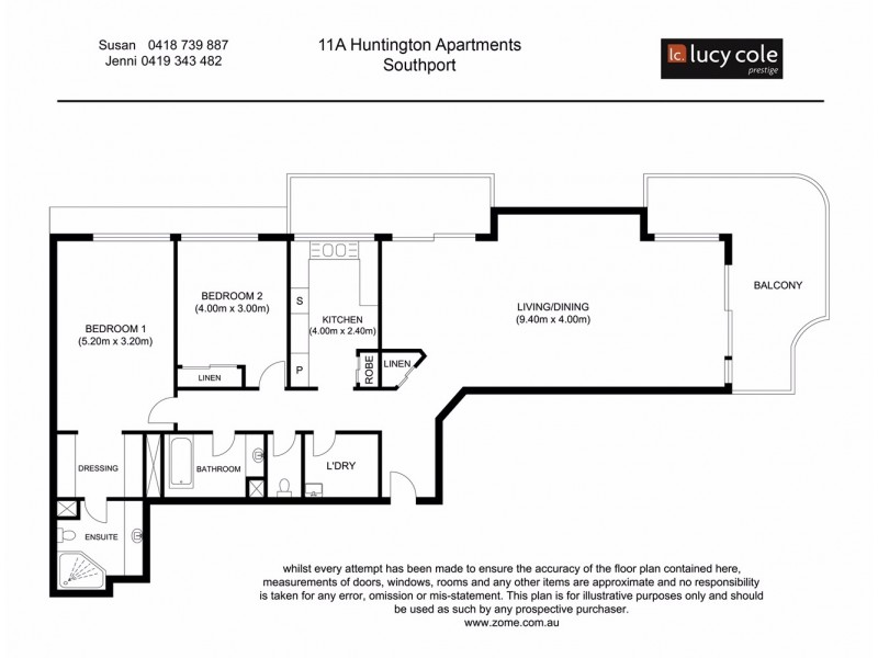 11A/10 ‘Huntington’ Marine Pde, Southport QLD 4215 Floorplan