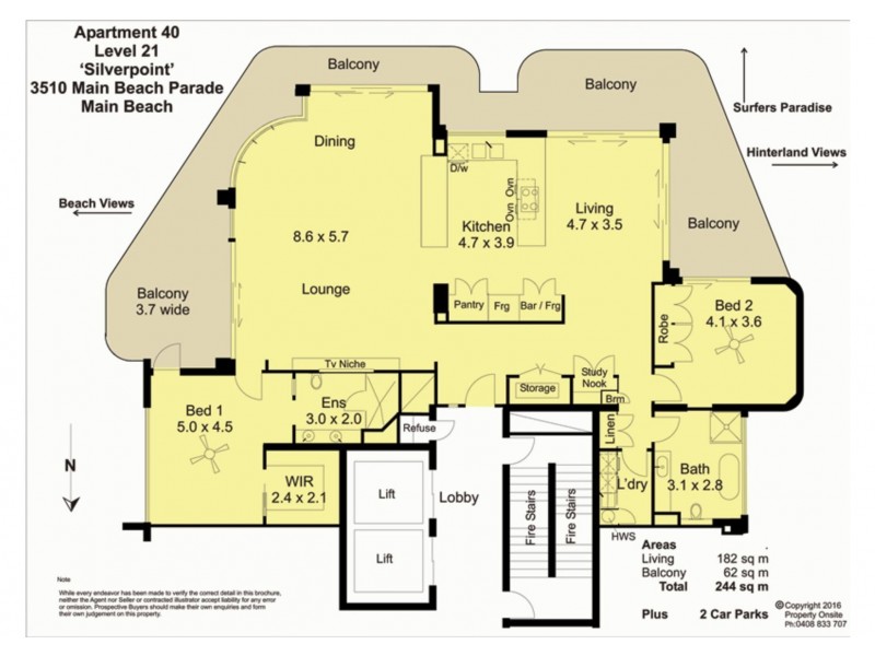 40/3510 ‘Silverpoint’ Main Beach Pde, Main Beach QLD 4217 Floorplan