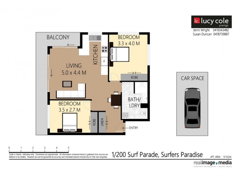 1/200 Surf Parade, Surfers Paradise QLD 4217 Floorplan