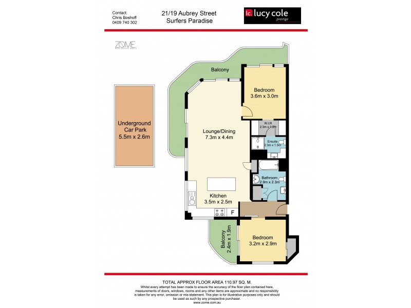 21/19 ‘Aristocrat’ Aubrey Street, Surfers Paradise QLD 4217 Floorplan