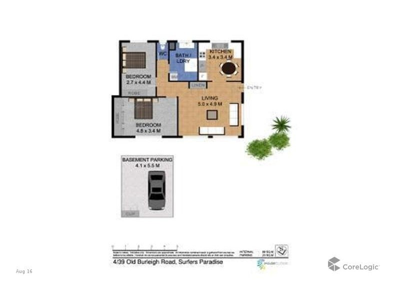 4/39 Old Burleigh Rd, Surfers Paradise QLD 4217 Floorplan