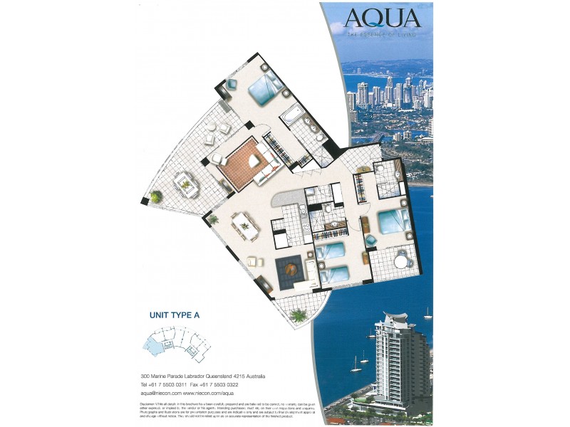 701/300 ‘Aqua’ Marine Parade, Labrador QLD 4215 Floorplan