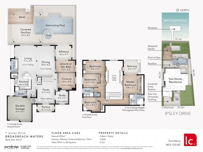 7 Ipsley Drive, Broadbeach Waters QLD 4218 Floorplan