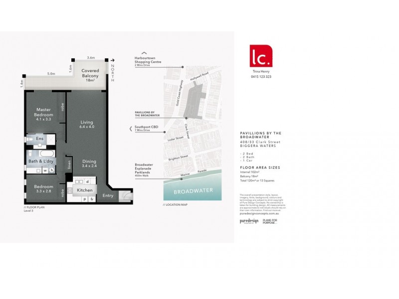 408/33 Clark Street, Biggera Waters QLD 4216 Floorplan