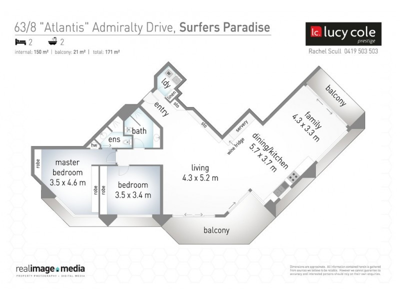 63/8 ‘Atlantis West’ Admiralty Drive, Surfers Paradise QLD 4217 Floorplan
