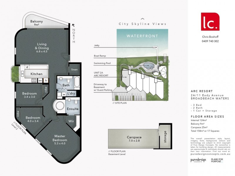 2A/11 Eady “ARC” Avenue, Broadbeach Waters QLD 4218 Floorplan