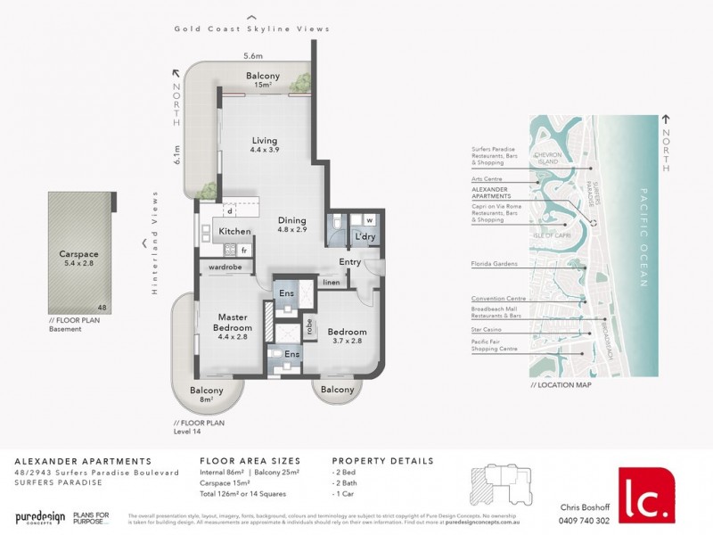 48/2943 “Alexander” Surfers Paradise Boulevard, Surfers Paradise QLD 4217 Floorplan