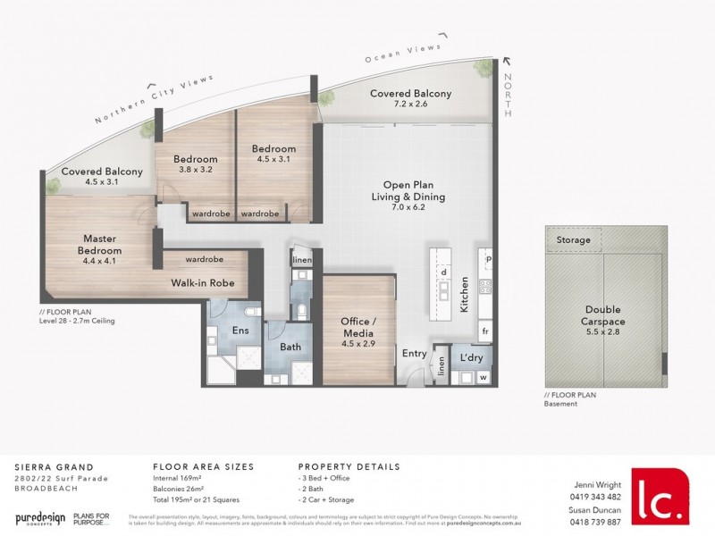 2802/22 Surf Parade, Broadbeach QLD 4218 Floorplan