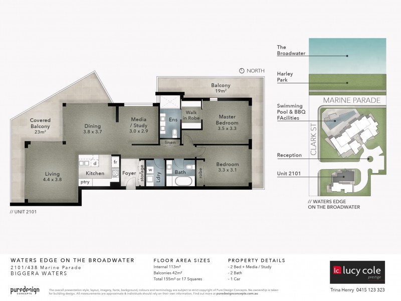 2101/438 Marine Parade, Biggera Waters QLD 4216 Floorplan