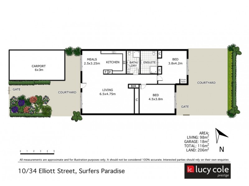 10/34 Elliott Street, Surfers Paradise QLD 4217 Floorplan