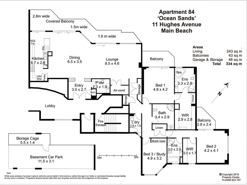 84/11 ‘Ocean Sands’ Hughes Avenue, Main Beach QLD 4217 Floorplan