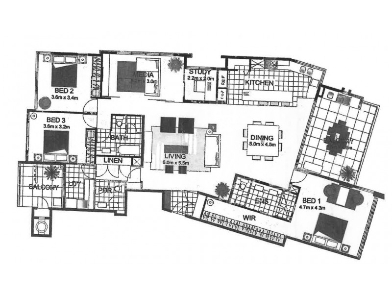 6/120 ‘Surf 120′ Surf Parade, Broadbeach QLD 4218 Floorplan