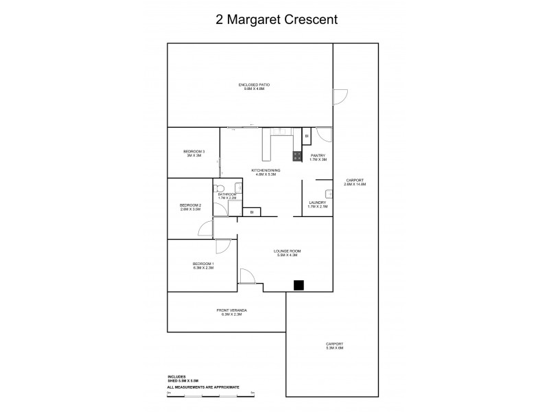 2 Margaret Crescent, South Grafton NSW 2460 Floorplan