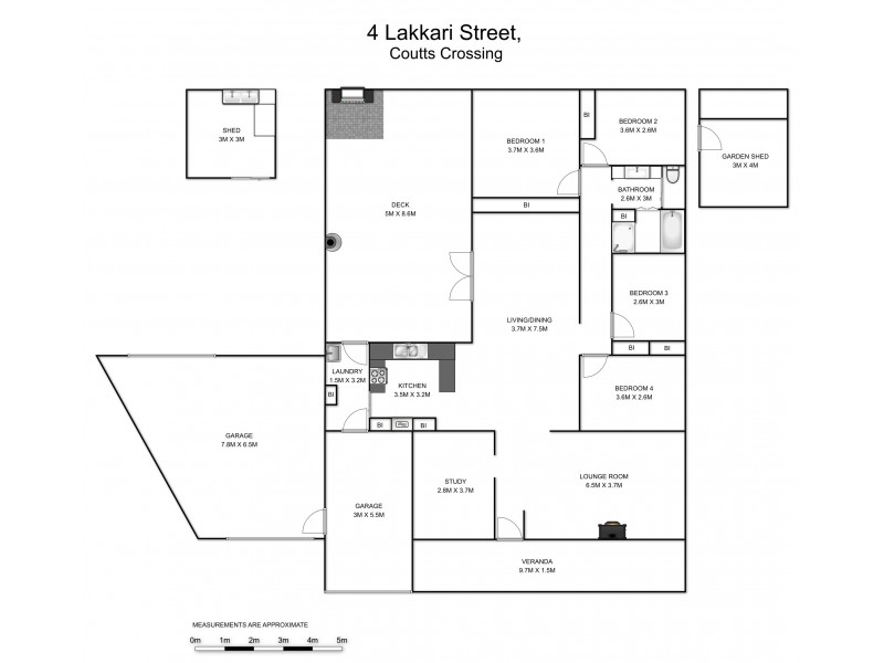 4 LAKKARI STREET, Coutts Crossing NSW 2460 Floorplan