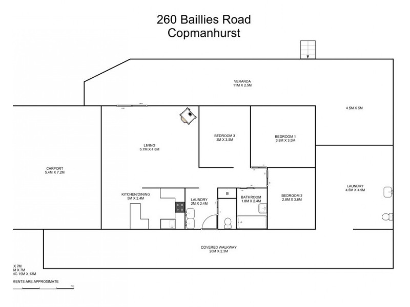 260 Baillies Road, Copmanhurst NSW 2460 Floorplan