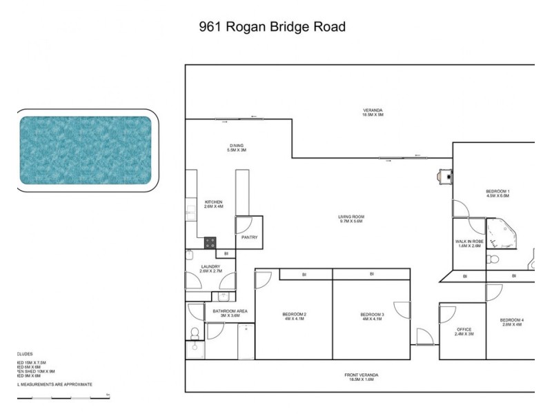 961 Rogan Bridge Road, The Whiteman NSW 2460 Floorplan