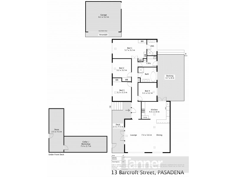 13 Barcroft Street, Pasadena SA 5042 Floorplan