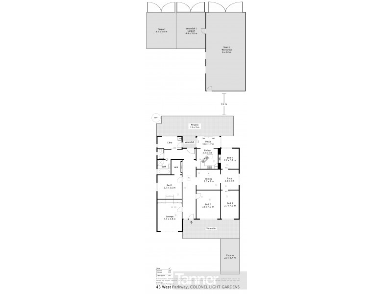 43 West Parkway, Colonel Light Gardens SA 5041 Floorplan