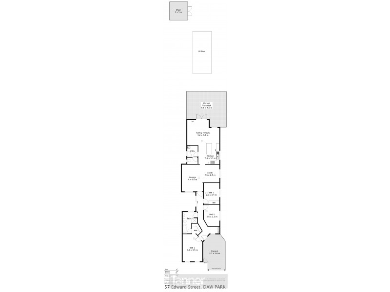 57 Edward Street, Daw Park SA 5041 Floorplan