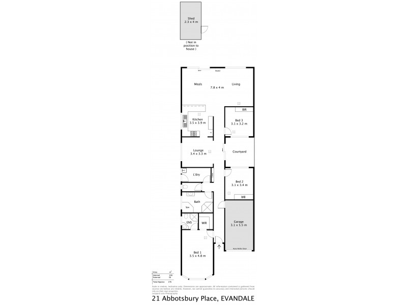 21 Abbotsbury Place, Evandale SA 5069 Floorplan