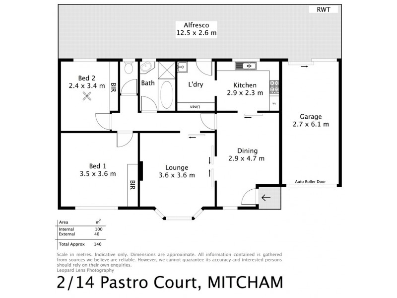 2/14 Pastro Court, Mitcham SA 5062 Floorplan