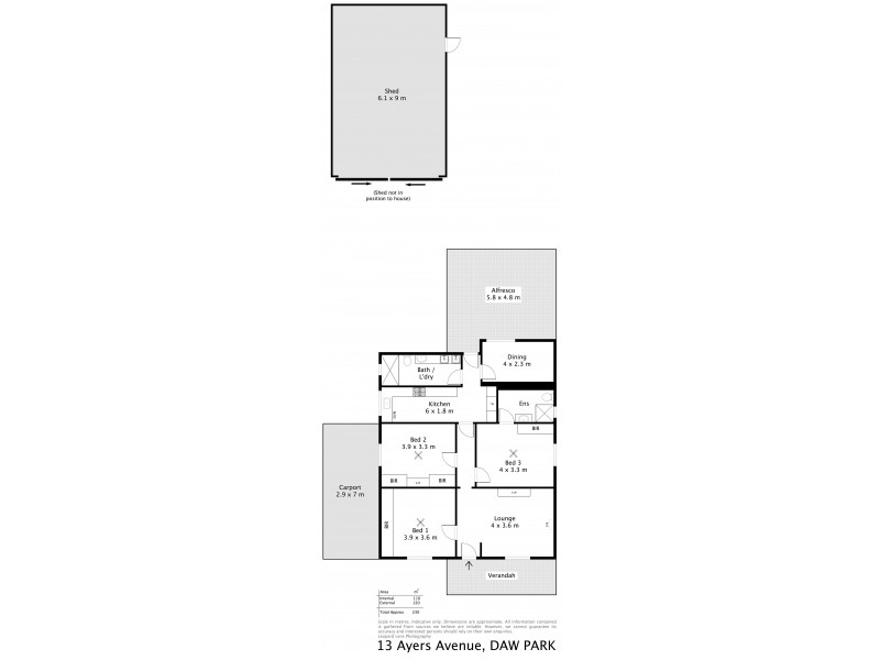 13 Ayers Ave, Daw Park SA 5041 Floorplan