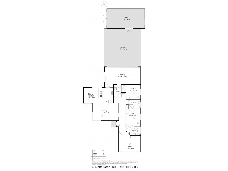 4 Alpha Road, Bellevue Heights SA 5050 Floorplan