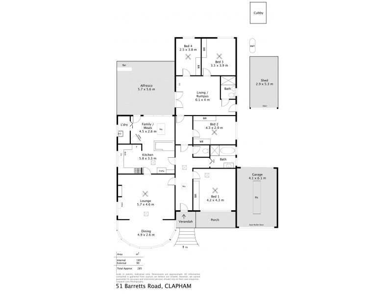 51 Barretts Road, Clapham SA 5062 Floorplan