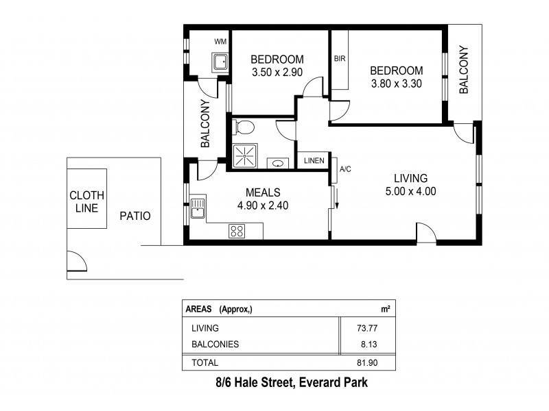 8/6 Hale Street, Everard Park SA 5035 Floorplan