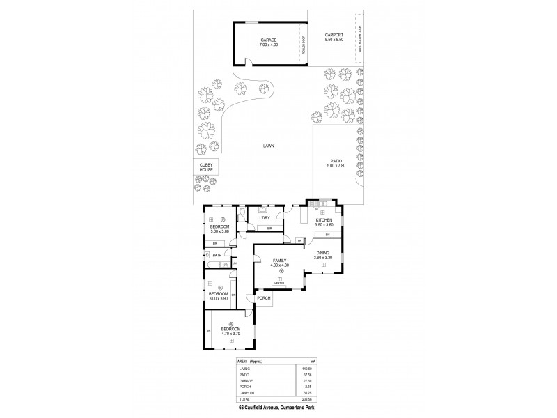66 Caulfield Ave, Cumberland Park SA 5041 Floorplan