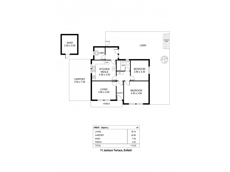 11 Jackson Tce, Enfield SA 5085 Floorplan