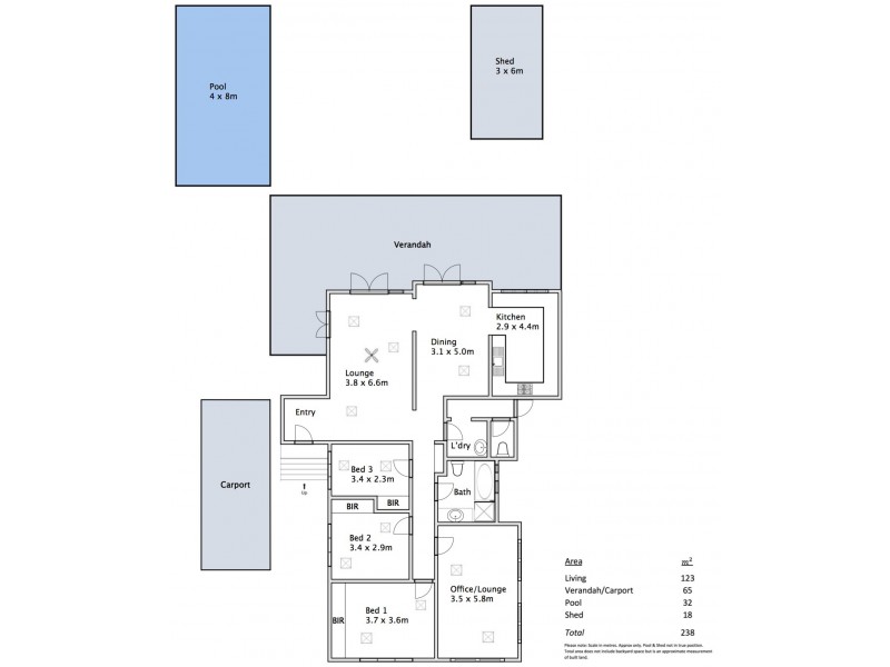 13 Anson Ave, Clapham SA 5062 Floorplan