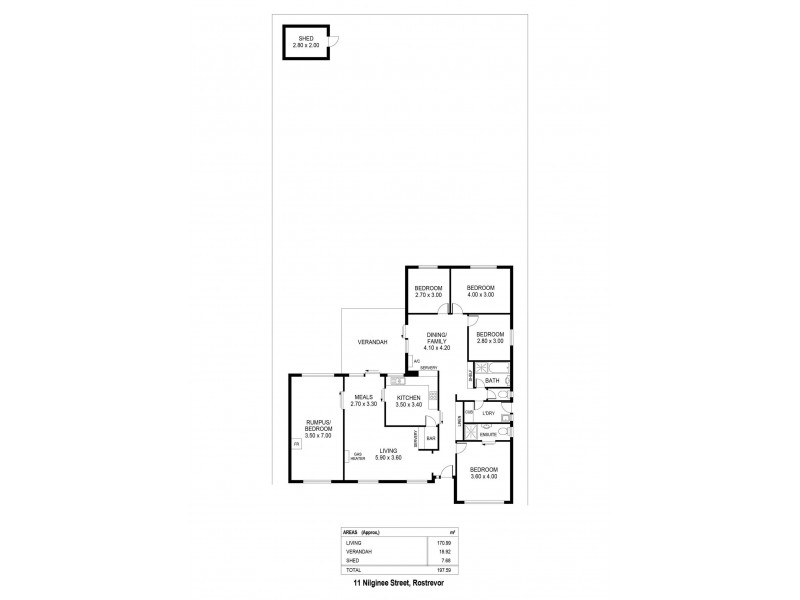 11 Nilginee St, Rostrevor SA 5073 Floorplan
