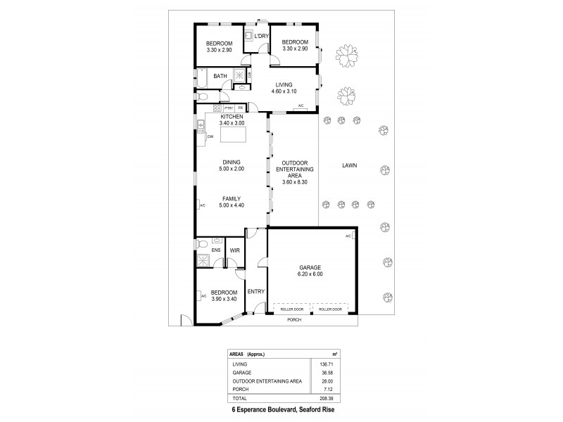6 Esperance Boulevard, Seaford Rise SA 5169 Floorplan