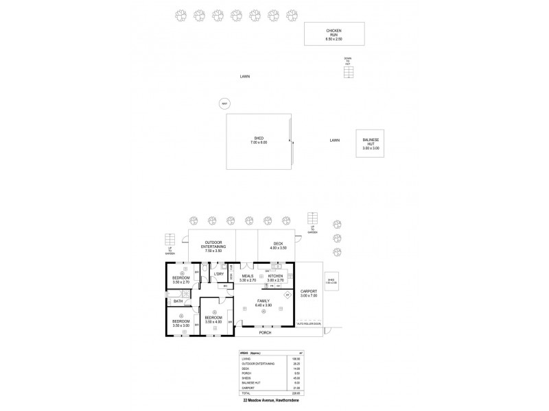 22 Meadow Ave, Hawthorndene SA 5051 Floorplan