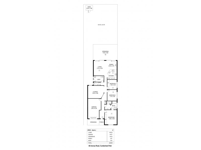 46 Avenue Road, Cumberland Park SA 5041 Floorplan