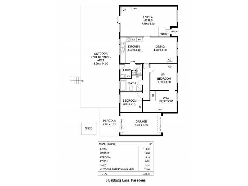 6 Babbage Lane, Pasadena SA 5042 Floorplan