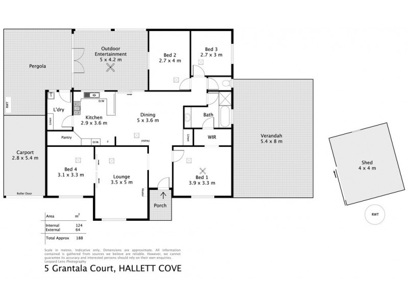 5 Grantala Ct, Hallett Cove SA 5158 Floorplan