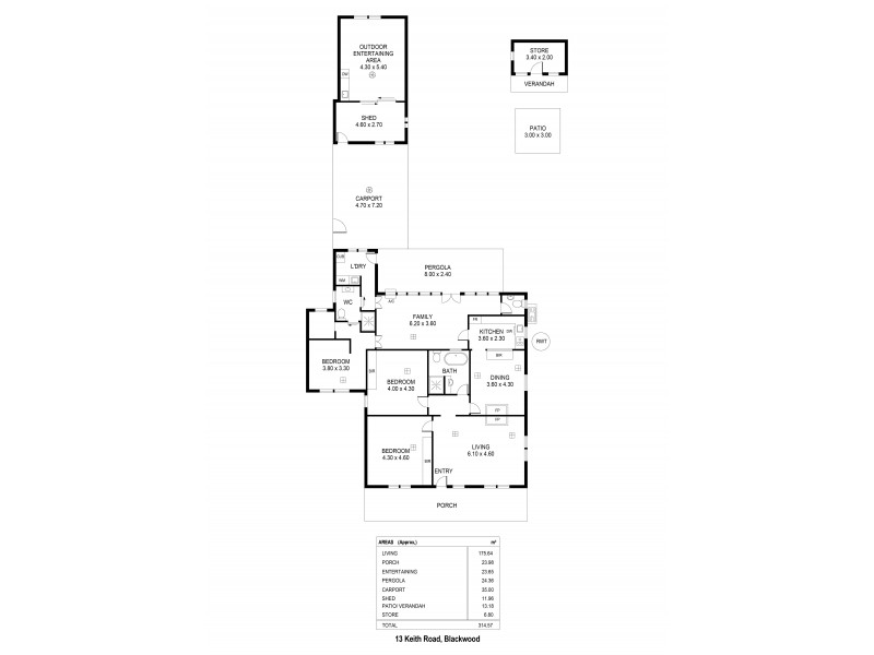 13 Keith Road, Blackwood SA 5051 Floorplan