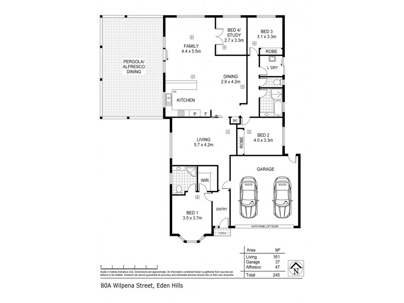 80a Wilpena Street, Eden Hills SA 5050 Floorplan