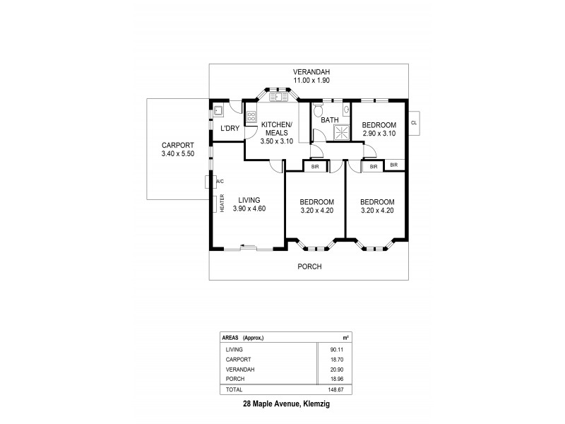 28 Maple Avenue, Klemzig SA 5087 Floorplan