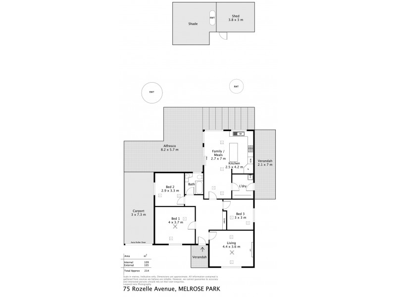 75 Rozelle Avenue, Melrose Park SA 5039 Floorplan