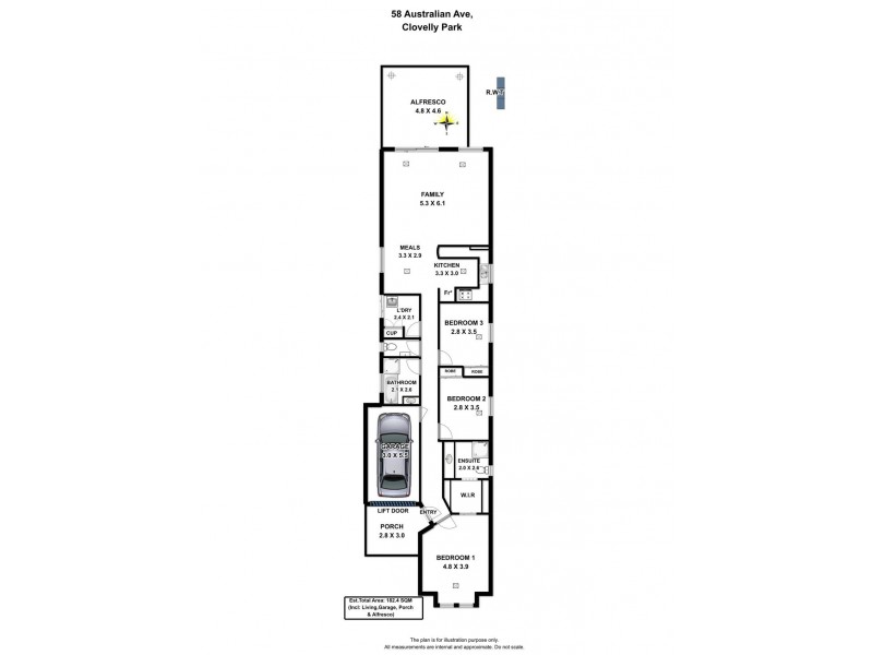 58 AUSTRALIAN AVE, Clovelly Park SA 5042 Floorplan