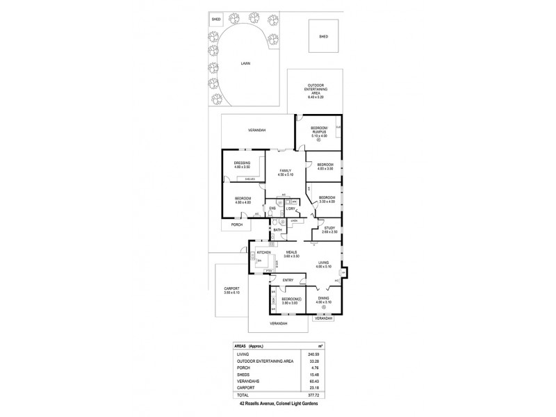 42 Rozells Avenue, Colonel Light Gardens SA 5041 Floorplan
