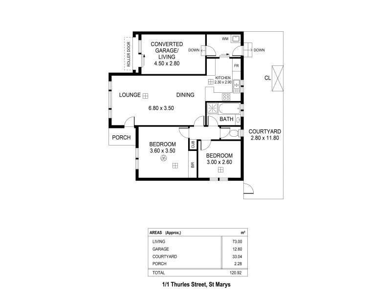1/1 Thurles St, St Marys SA 5042 Floorplan